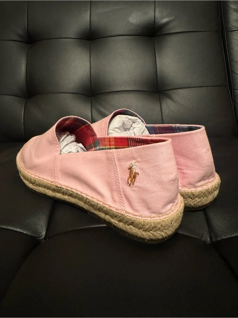 Polo Ralph Lauren Pink Canvas Loafers